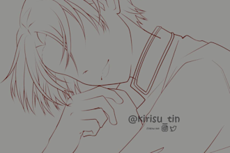 do bust up portraits in anime style