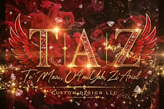design a luxury, shiny, bling, glittery logo