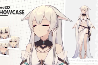 design live2d vtuber model, anime model, live2d rigging for streaming