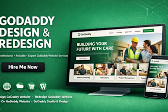 godaddy website redesign godaddy airo website design ecommerce online store seo
