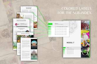 design a complete workbook or ebook ready to use and sell