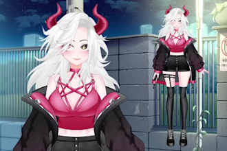 design and rig 2d vtuber model, vtuber rigging, live2d model, live2d vtuber