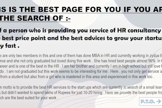 provide best HR consultancy service