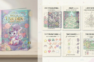 design children activity books for kdp and personal use