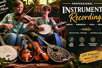record professional banjo, mandolin, viola and bouzouki for your song