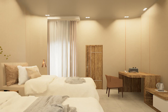 design luxury hotel interior and photorealistic visualization