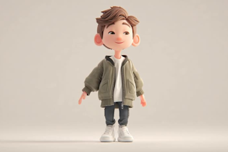 create a  3d animation video and render