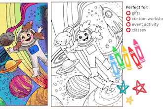 create a custom coloring book for your activities