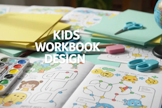 canva kids educational workbook design kids activity book children worksheet kdp