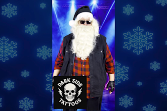 film a vertical christmas promo as 2 cool santa