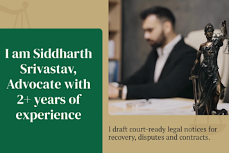 draft a professional legal notice or demand letter in 24 hours