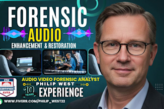 do forensic audio enhancement, restoration, cleanup, editing, analysis, repair