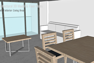 fast and clean 3d model and floor plans for small buildings or interiors