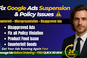 fix google ads counterfeit goods violations and account suspensions