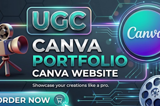 canva website canva design landing page canva portfolio website ugc portfolio