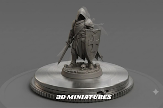 sculpt and design 3d miniature, figurine, stl model for 3d printing