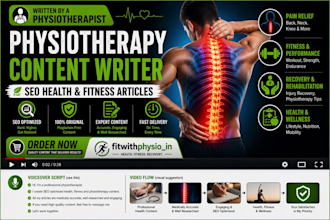 health fitness and physiotherapy content writing