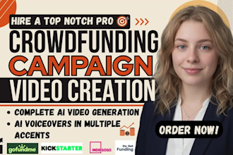 create ai crowdfunding video fundraising campaign gofundme indiegogo kickstarter
