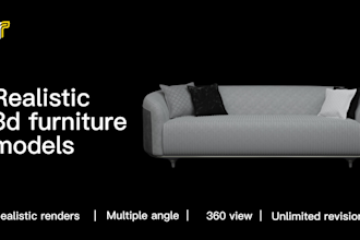 create 3d furniture renders for amazon and ecommerce