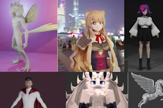 create vtuber model live2d model vtuber rigging anime avater vrchart fanart pfp