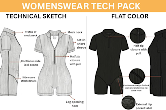 womenswear for activewear tech pack resortwear tech pack and loungewear