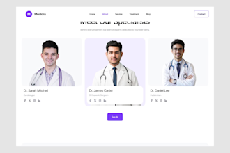 design medical website, telehealth platform, clinic website
