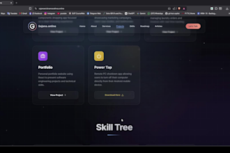 design and develop a modern portfolio website