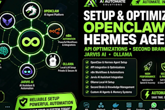 setup openclaw hermes agent api optimizations second brain n8n jarvis ai ollama