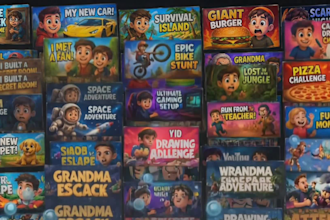 illustrate custom cartoon youtube thumbnails
