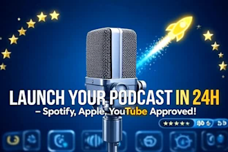 setup your podcast on spotify apple youtube and platforms with guarantee booking
