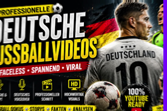erstelle ansprechende fubballvideos ohne gesicht mit voiceover