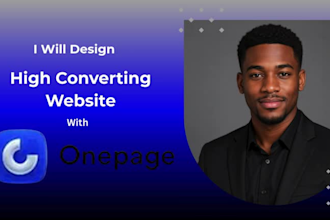 design a high converting onepage io website and landing page as an onepage io
