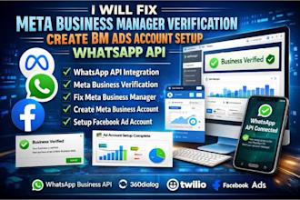 fix meta business manager verification create bm ads account setup whatsapp API