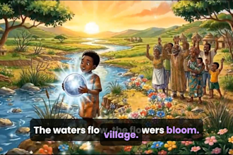 craete authentic african folktale video with ai animation
