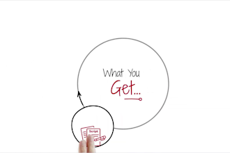 create custom whiteboard animation, explainer animation