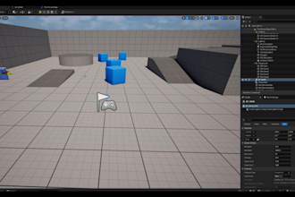 develop and design unreal engine multiplayer games using blueprints and c plus