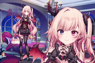 design and rig live2d vtuber model, 2dvtuber rigging, anime model, vtuber avatar