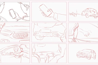 make storyboard for animation, film, advertising, or books
