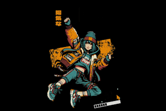 design japanese anime style streetwear and vintage bootleg t shirt