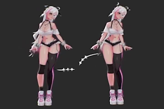 design 3d vtuber model anime vtuber rigging klive 2d vtuber model live2d rigging
