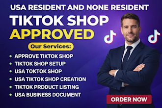 setup usa tiktok shop create tiktok shop fix tiktok shop for non resident