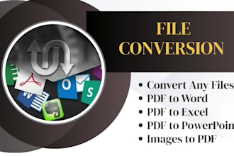 convert PDF to excel, word, powerpoint and images to PDF