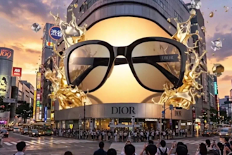 create ai billboard animation, led screen, digital signage ad, product video