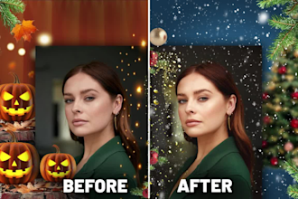 do bulk e commerce product retouching amazon editing and holiday promo graphics