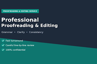 proofread and edit your document for grammar and clarity