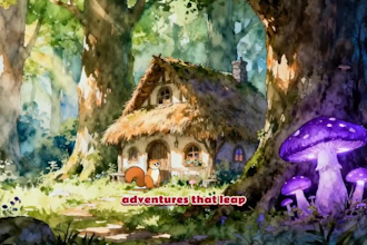 create water colour children book illustrations and storybook art