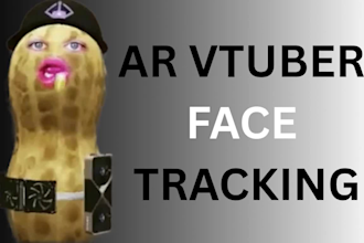 create 3d burnt peanut ar vtuber model ar vtuber character model face tracking