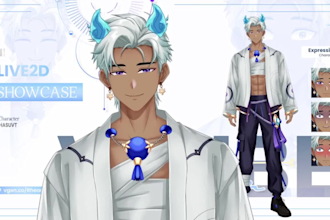 design rig live2d vtuber model male vtuber model live2d rigging anime vtuber