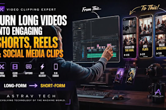 clip long videos and game play into engaging shorts, reels and social media clip