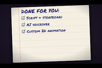 create 2d animation story video for youtube